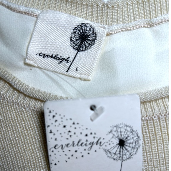 $129 Anthropologie Smooth Back Top Large 10 12 Ivory Blouse Shirt UNIQUE NWT - Picture 9 of 12